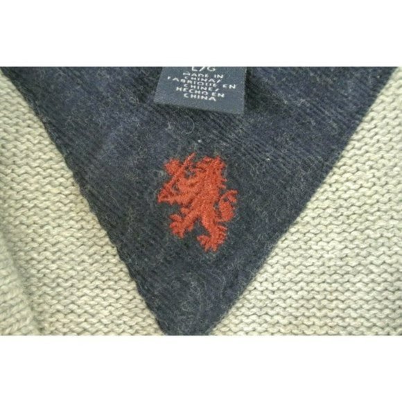 Tommy Hilfiger Sweater Shawl Neck Button Gray Knit  Mens Large 100% Cotton - Picture 9 of 11